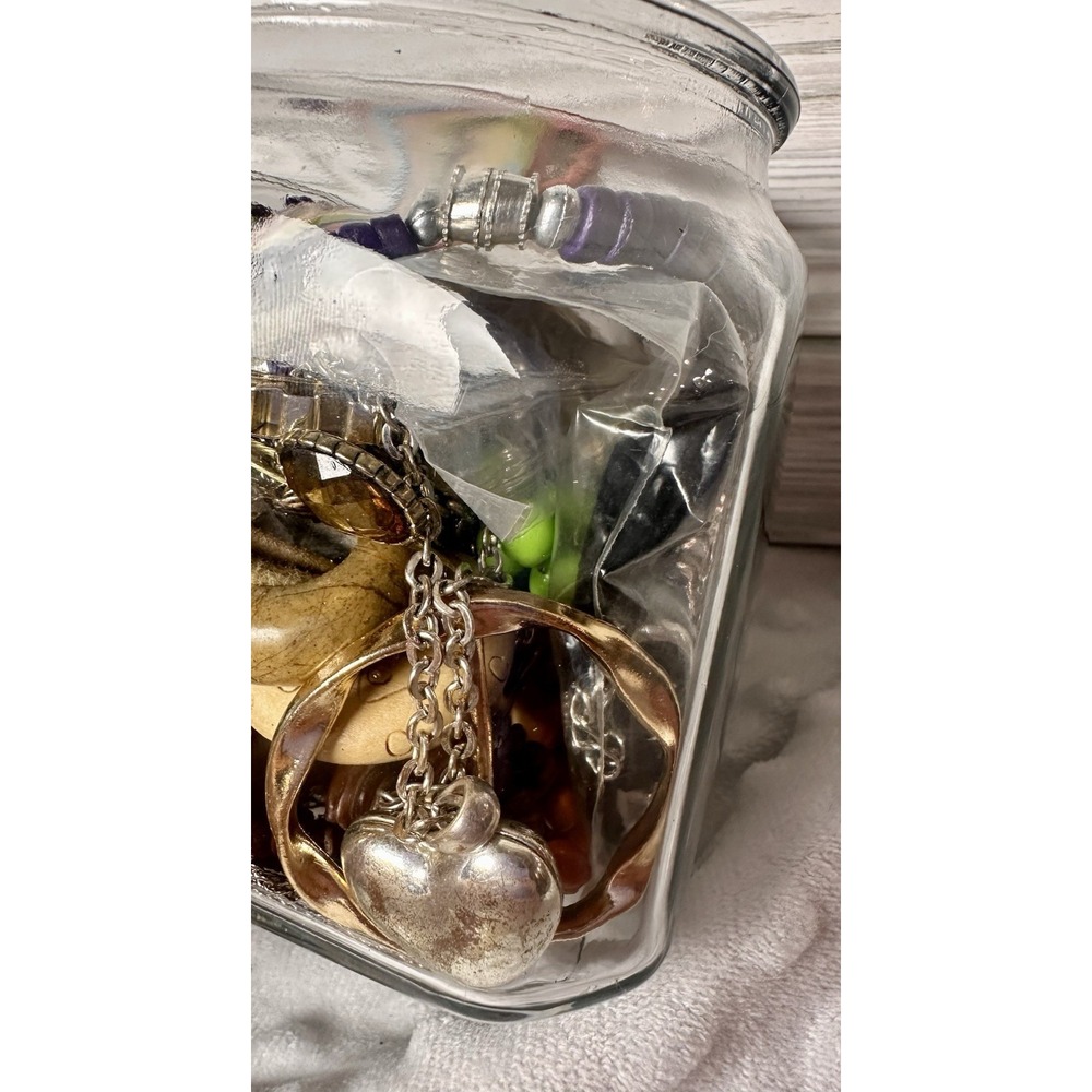 All Wearable Mixed Mystery Jewelry Jar: Vintage-Modern Costume Jewelry #2 Lot - Picture 3 of 7